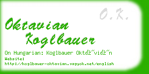 oktavian koglbauer business card